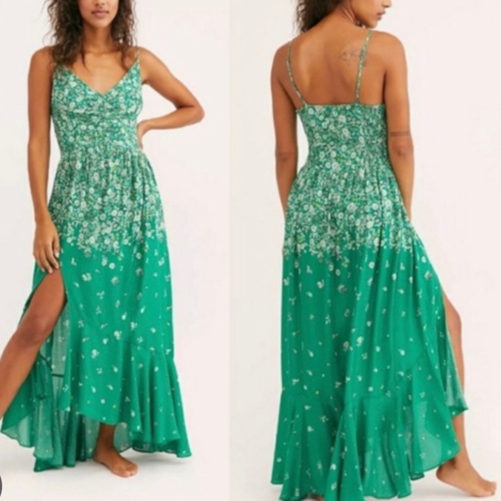 Ready or Not green Free People Maxi dress in large